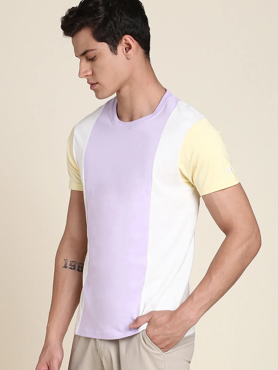 Men's Lavender Tshirts Wardrobe Essentials Soft And Stretchy Fabric