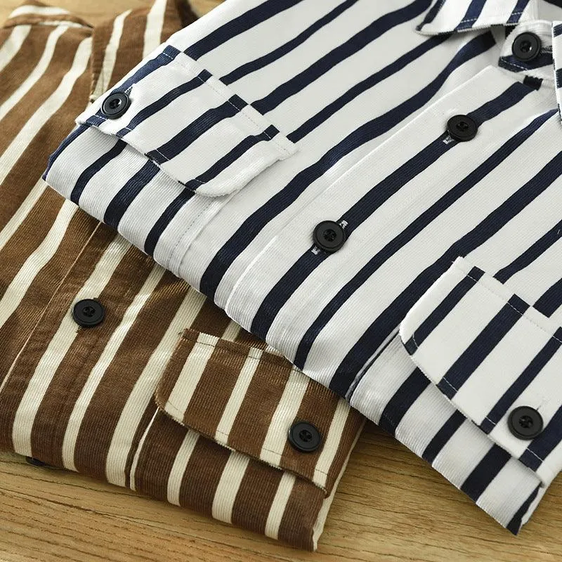 Men’s Loose Striped Shirt