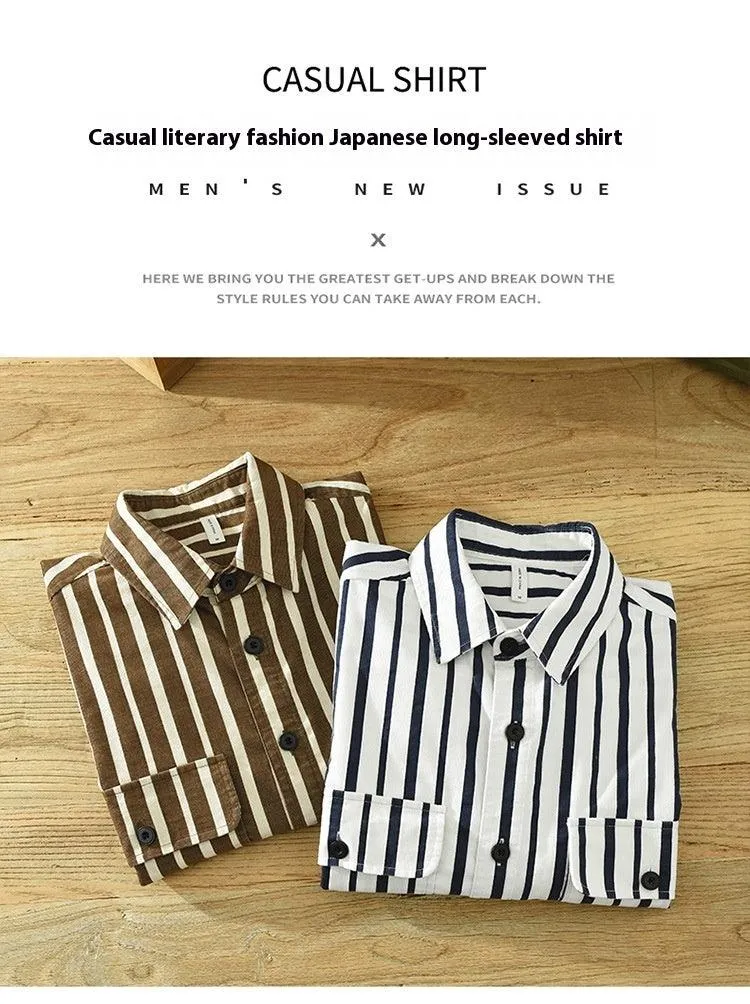 Men’s Loose Striped Shirt