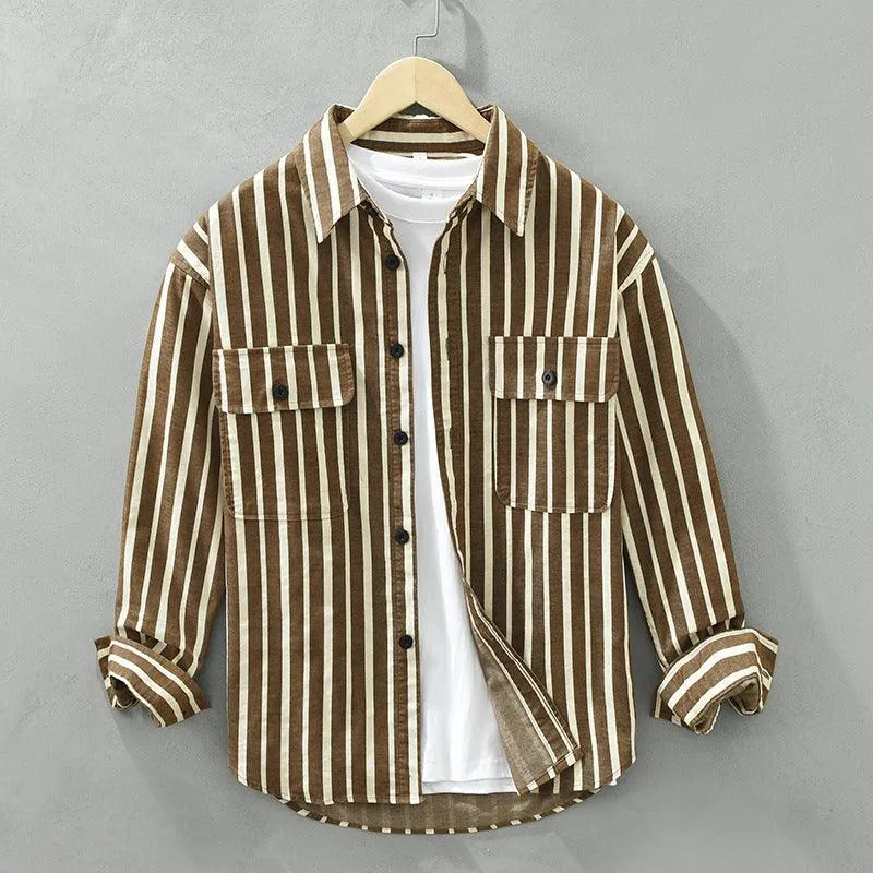 Men’s Loose Striped Shirt