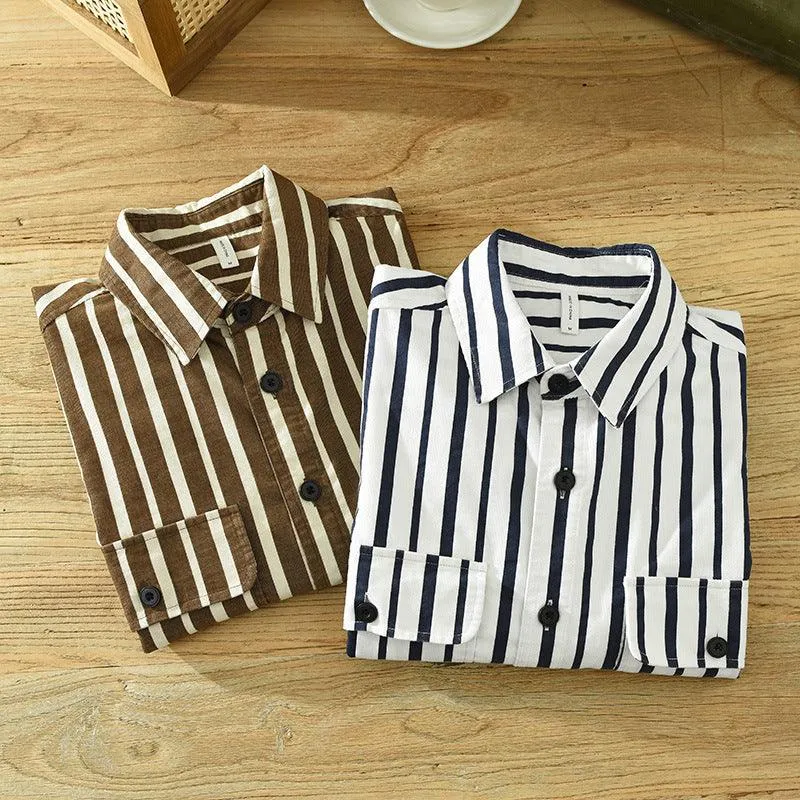 Men’s Loose Striped Shirt