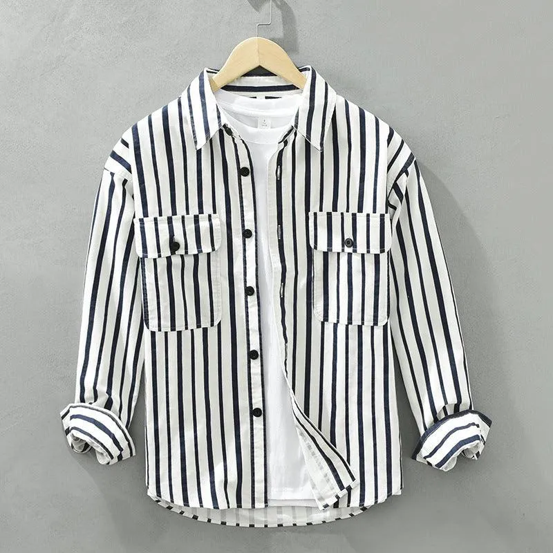 Men’s Loose Striped Shirt