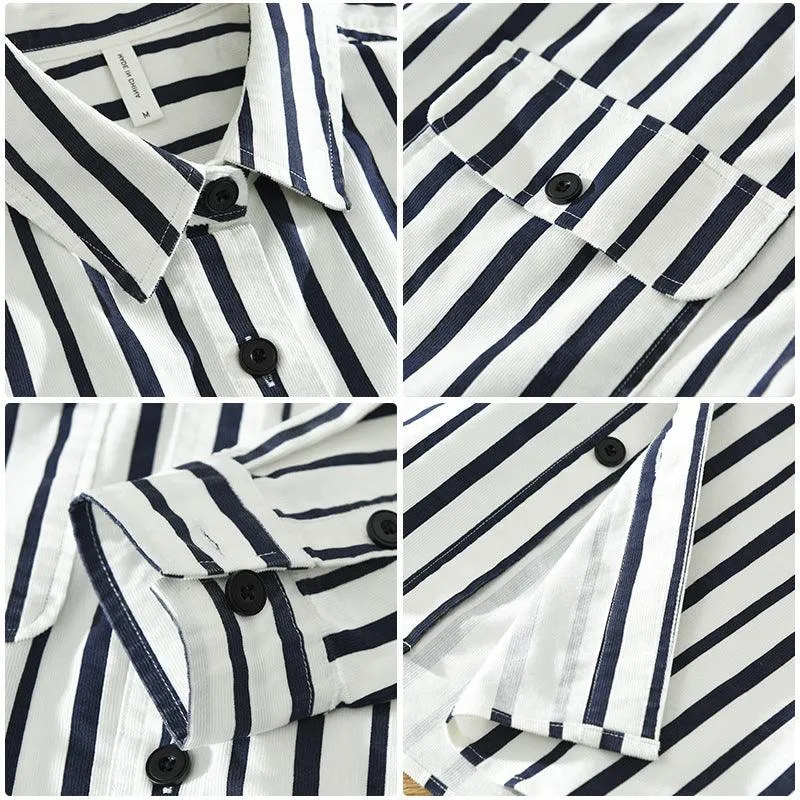 Men’s Loose Striped Shirt