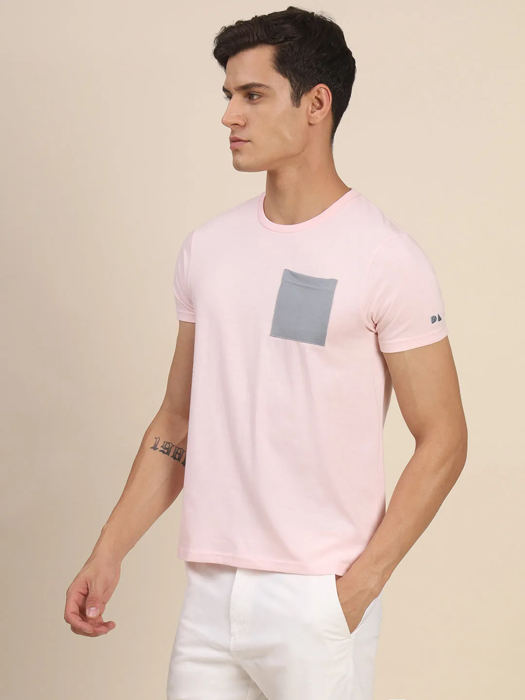 Men's Pink Tshirts Wardrobe Essentials Soft And Stretchy Fabric