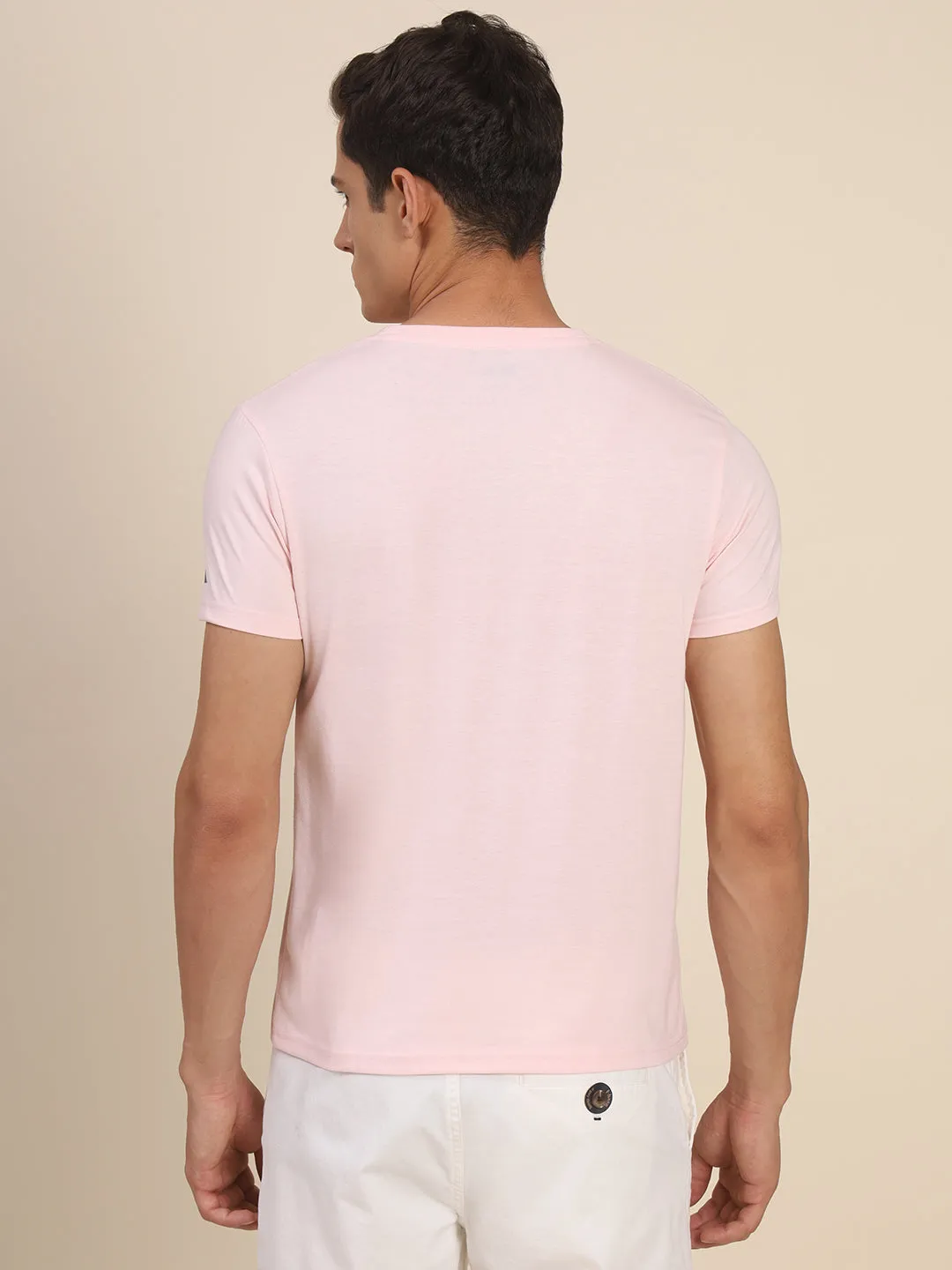 Men's Pink Tshirts Wardrobe Essentials Soft And Stretchy Fabric