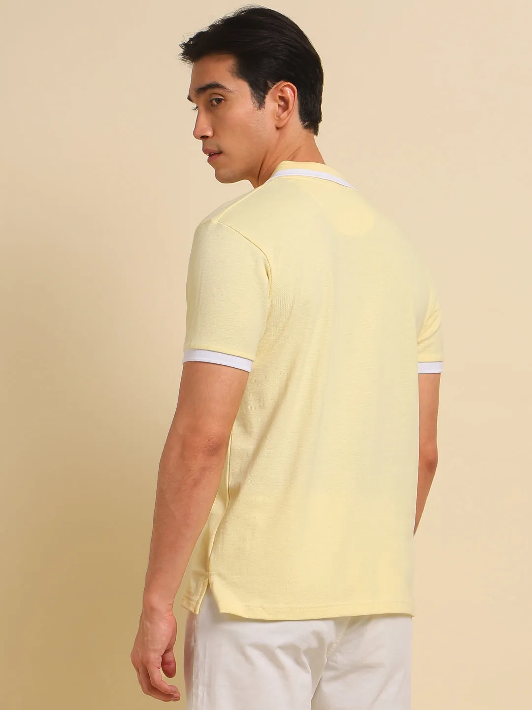 Men's Yellow Tshirts Wardrobe Essentials Soft And Stretchy Fabric