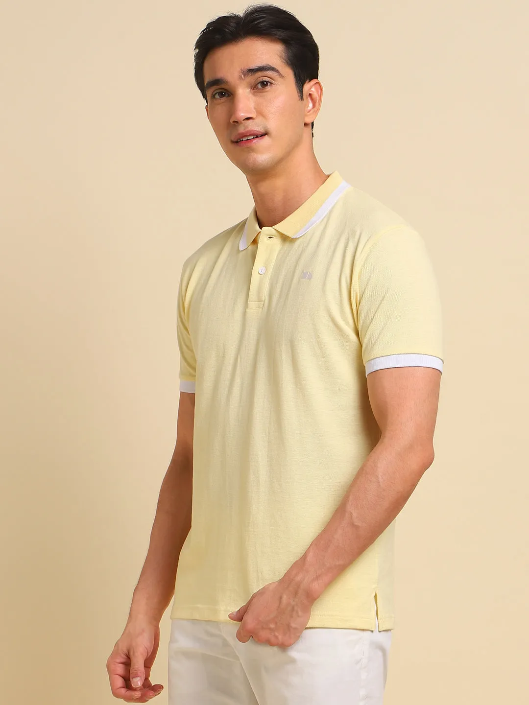 Men's Yellow Tshirts Wardrobe Essentials Soft And Stretchy Fabric