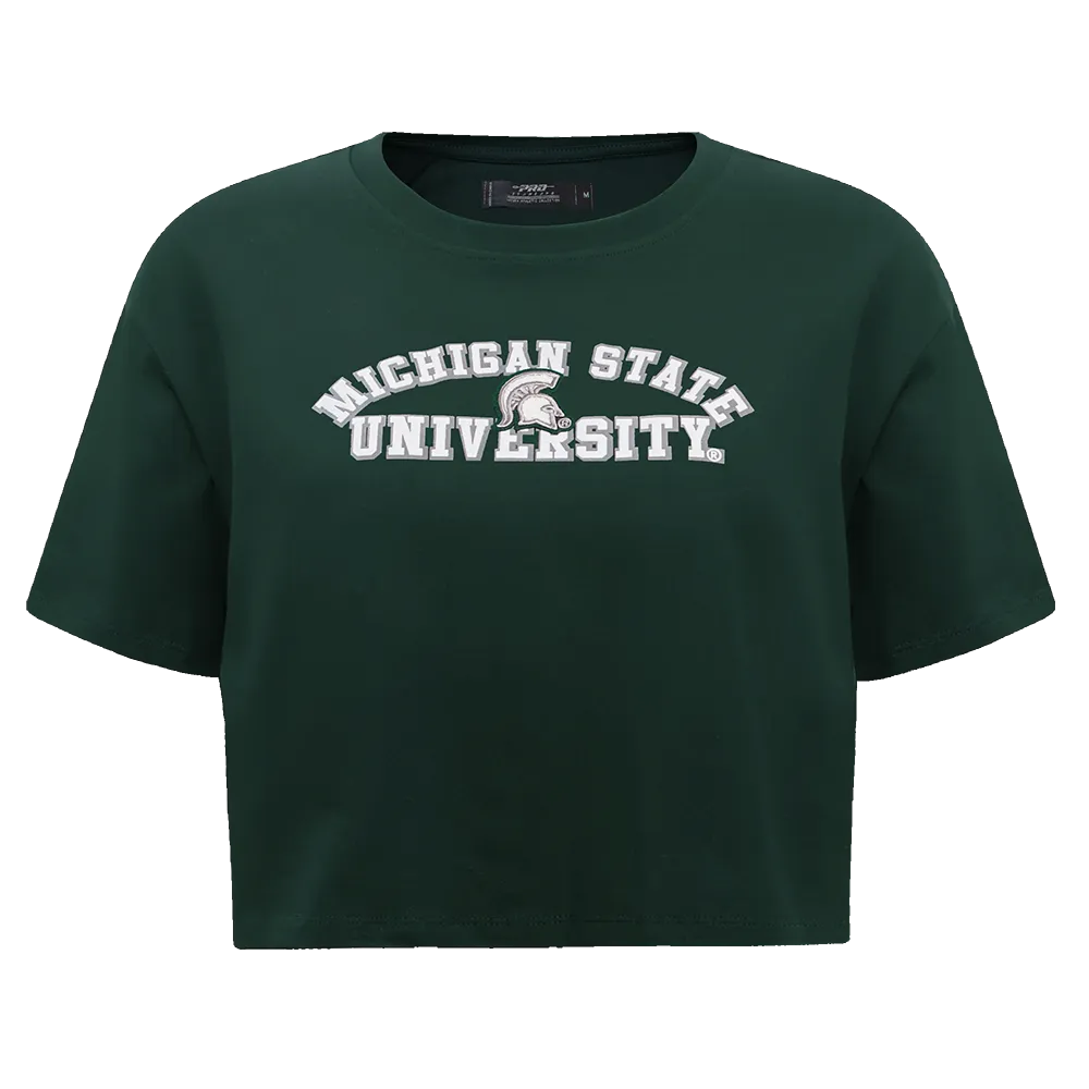 MICHIGAN STATE UNIVERSITY CLASSIC SJ BOXY TEE (FOREST GREEN)