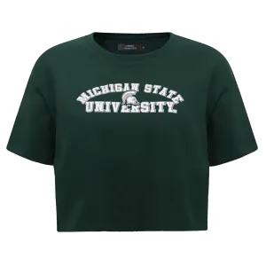 MICHIGAN STATE UNIVERSITY CLASSIC SJ BOXY TEE (FOREST GREEN)