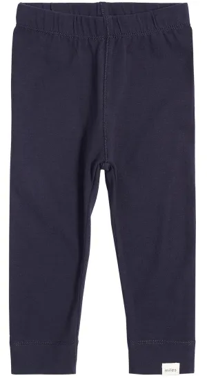 Miles Baby Navy Blue Knit Leggings