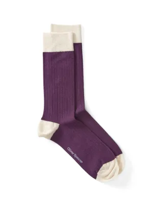 Miller Socks Bridge Aubergine