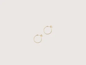 Mini Double Hoop Earrings (242 / W / GOLD)