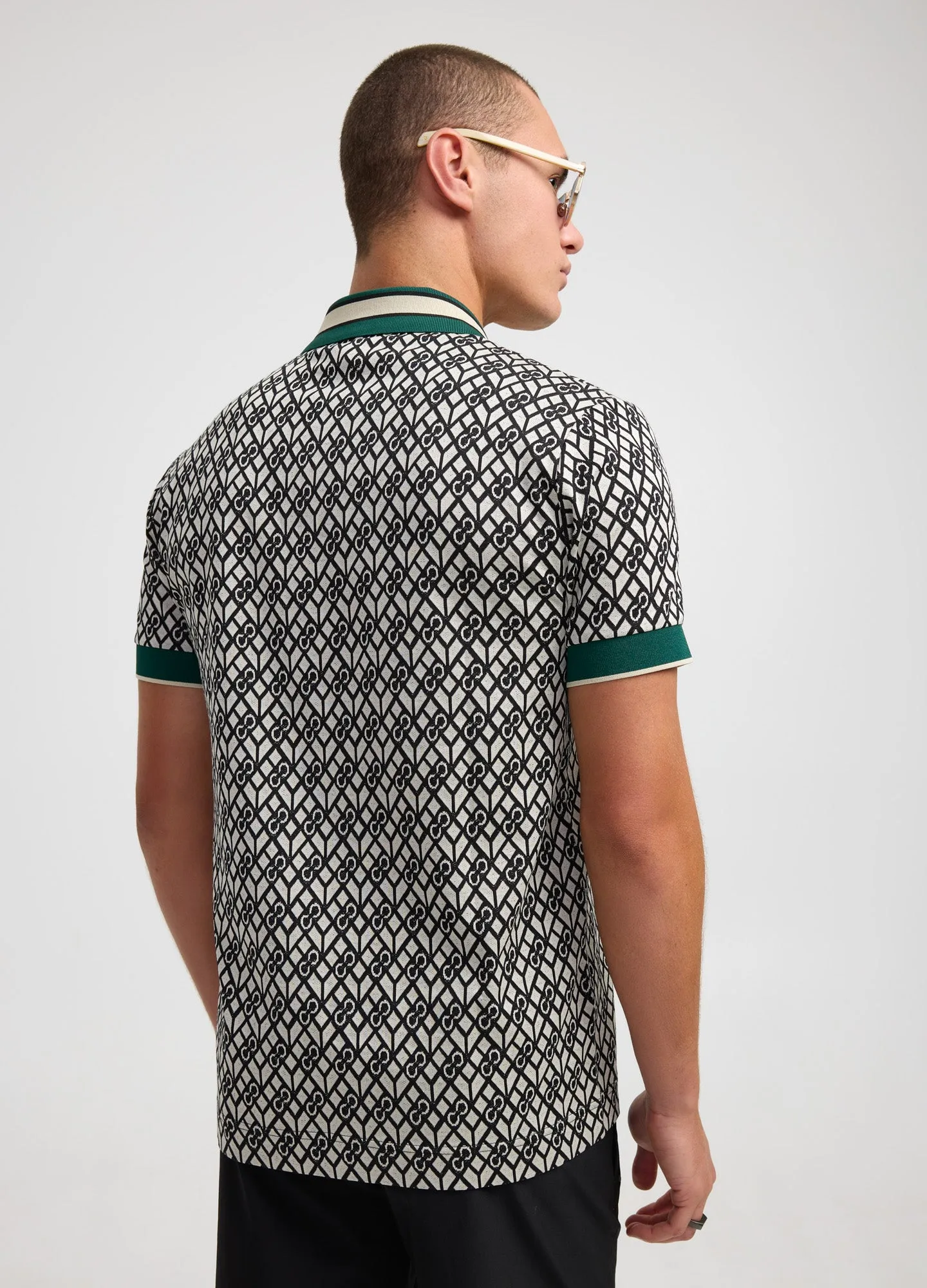 Monogram Jacquard Polo Off White