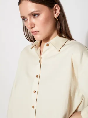 Natural Collared Short Shirt