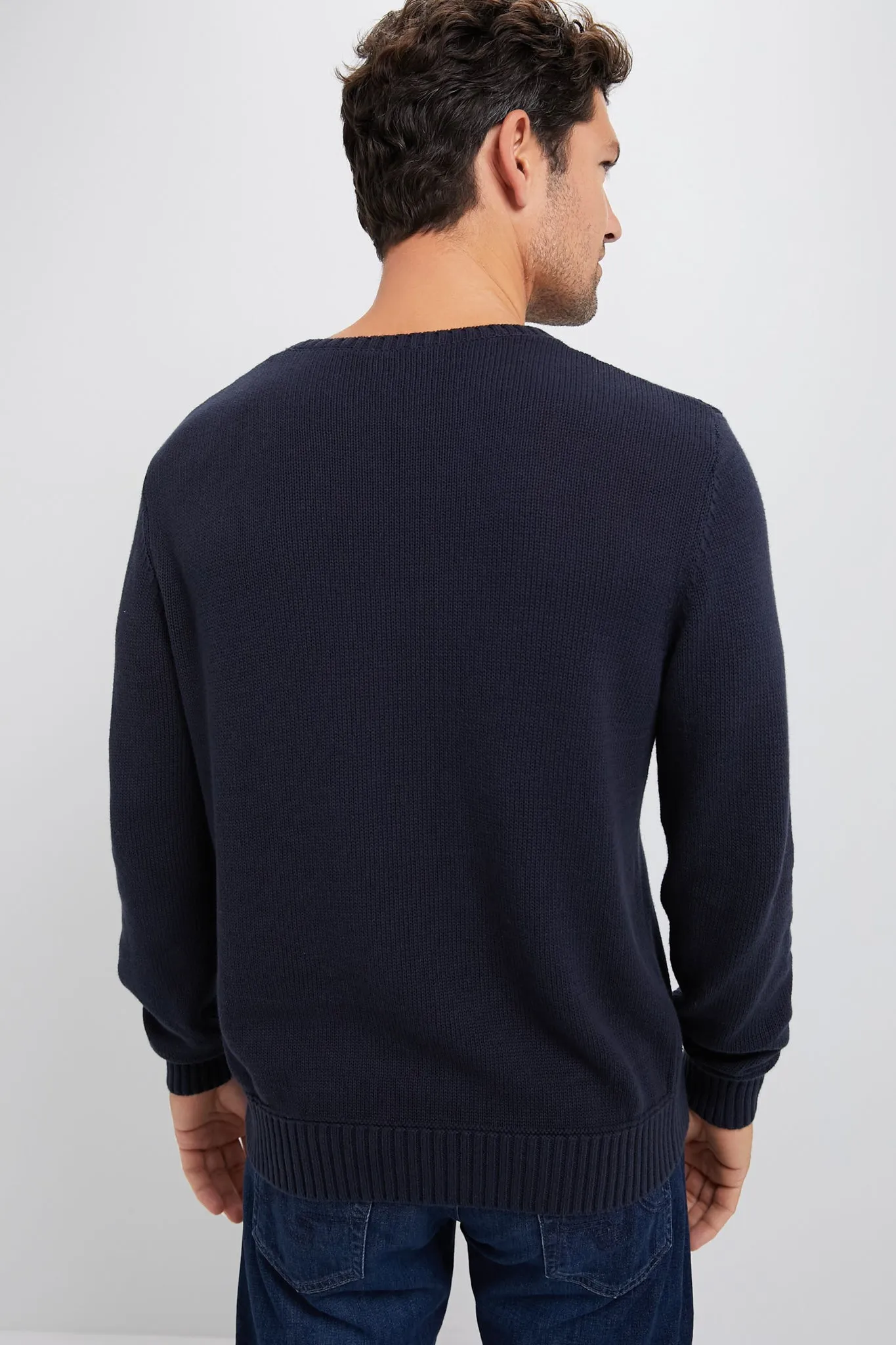 Navy Blue All Season Classic Crewneck