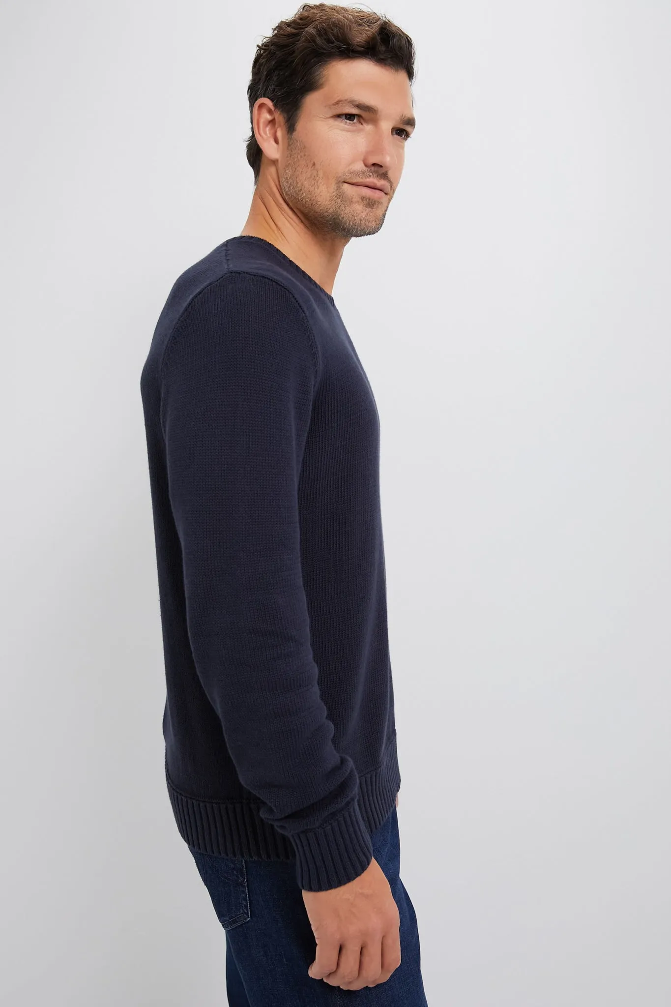 Navy Blue All Season Classic Crewneck