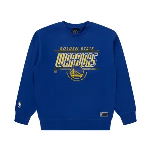 NBA Essentials Logan Fleece Crew Golden State Warriors Blue