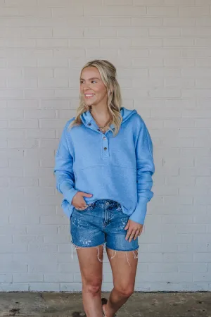 New In Town Ocean Blue Hoodie Sweatshirt