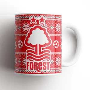 Nottingham Forest Xmas Knitted Mug