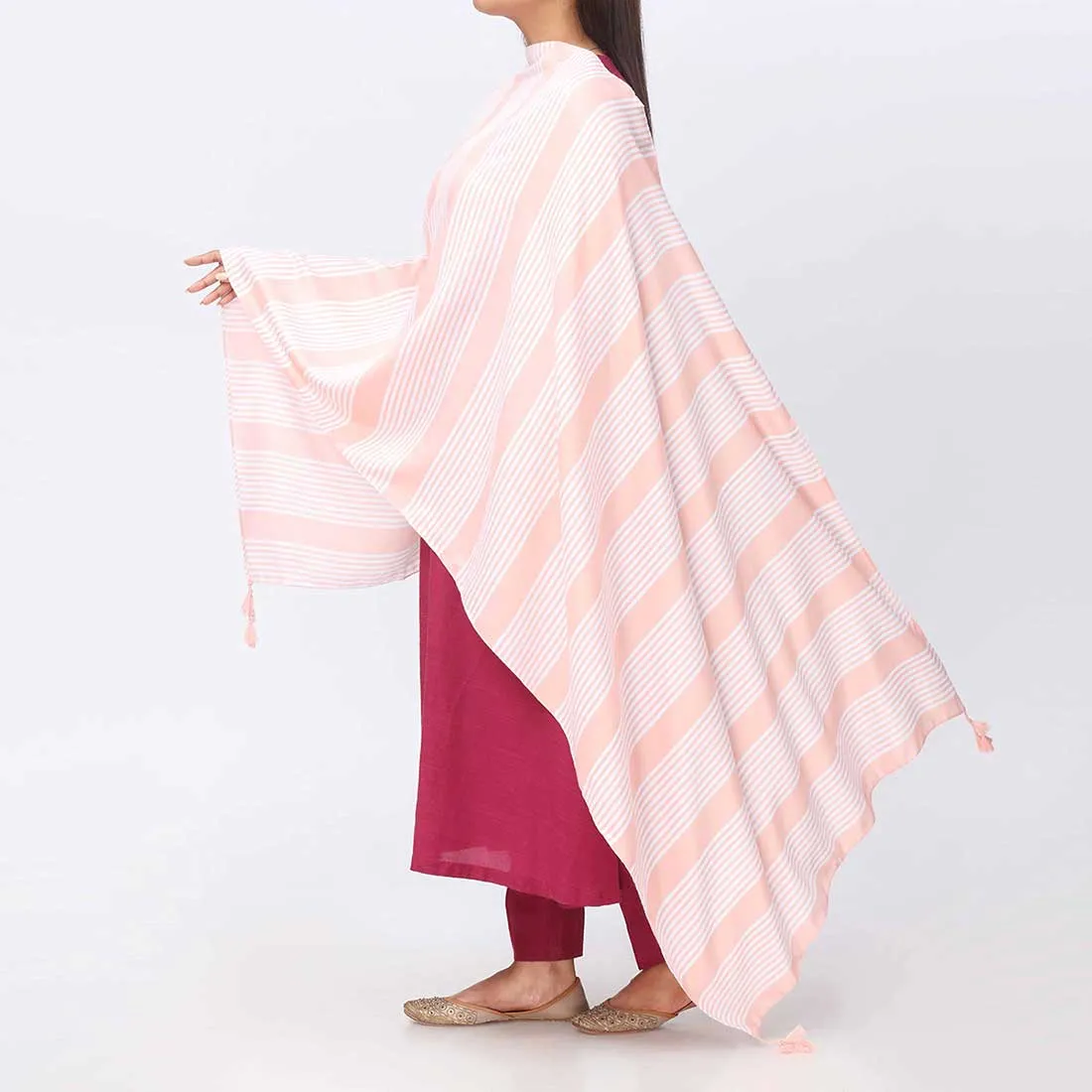 Peach Stripe Stole PW3779