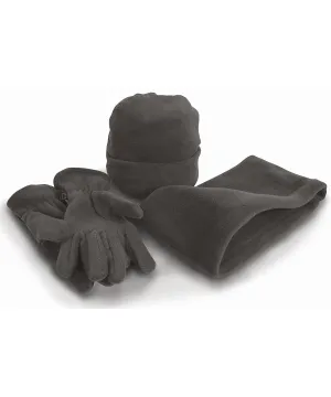 Polartherm fleece accessory set | Charcoal