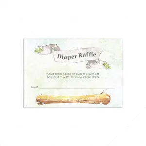 Printable Diaper Raffle Ticket for Winter Baby Shower