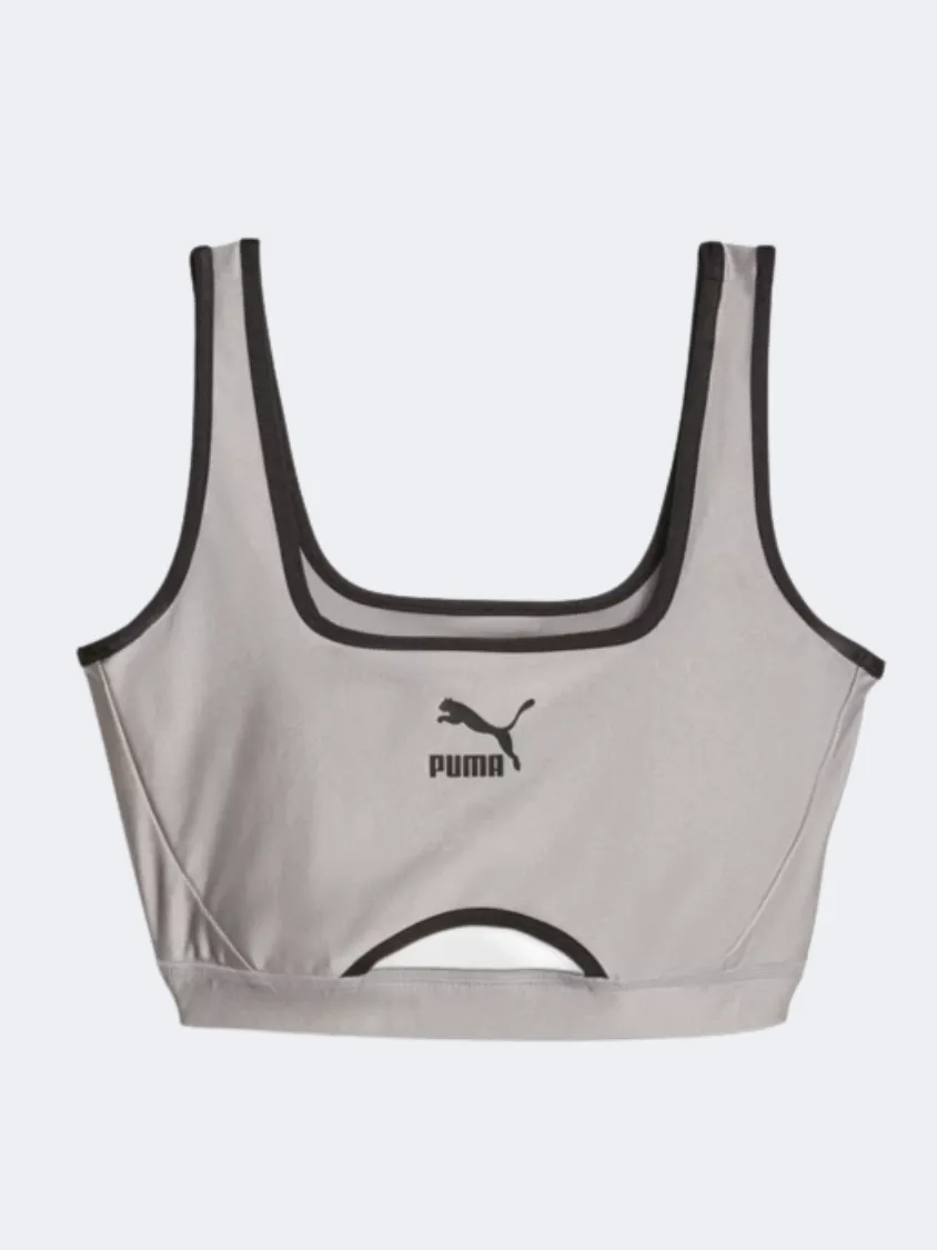 Puma Dare To Women Lifestyle T-Shirt Concrete Grey