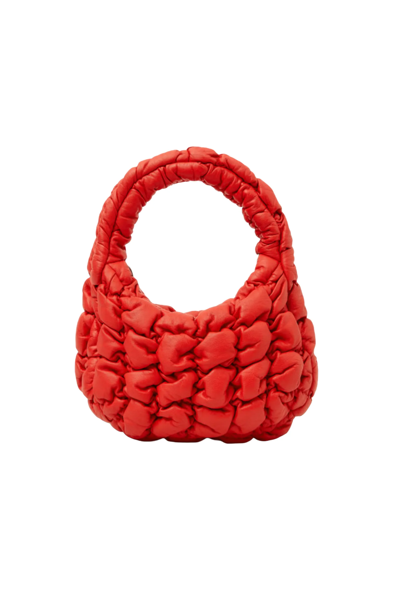 Quilted Micro Bag - Red Leather