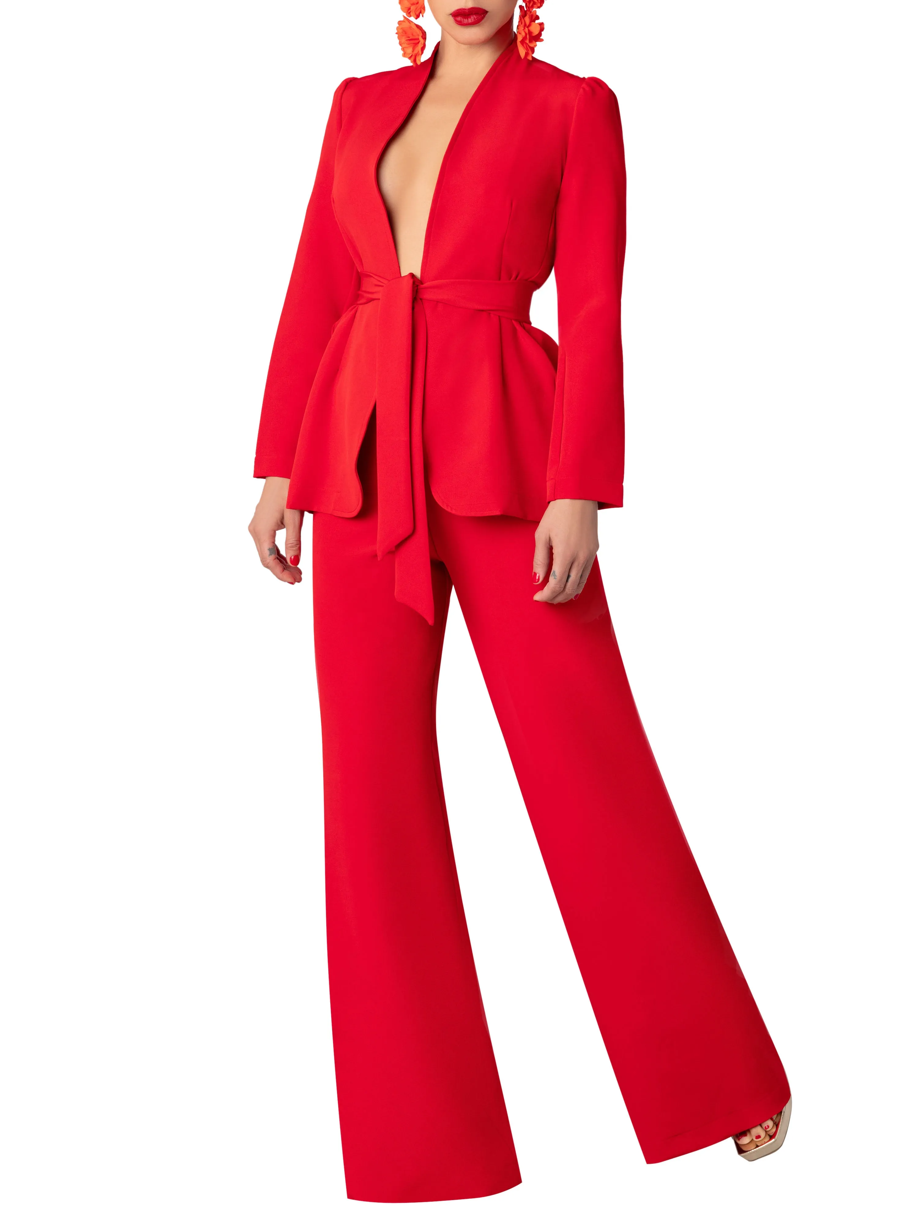 "Honor" Unlined Red Blazer