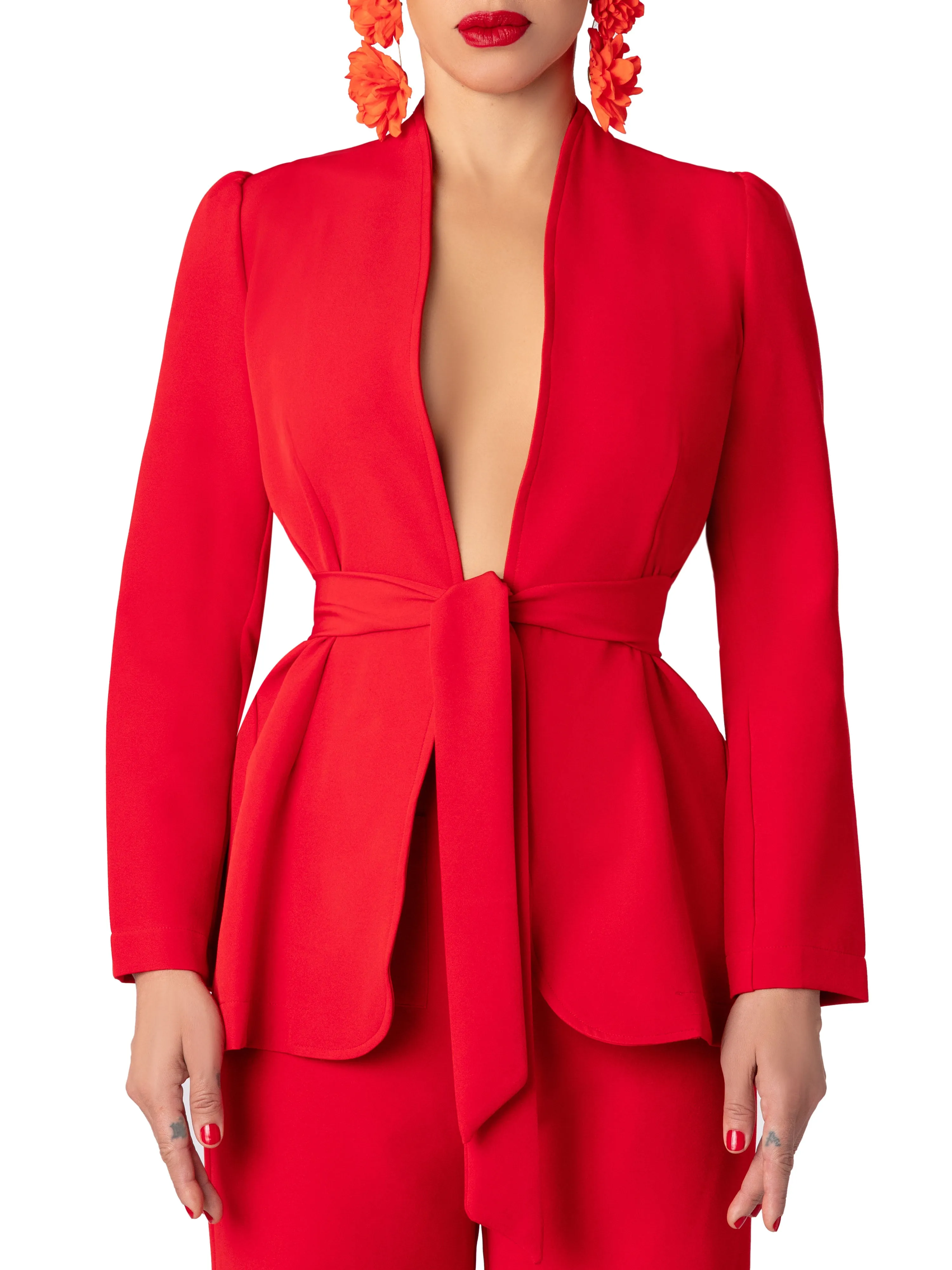 "Honor" Unlined Red Blazer