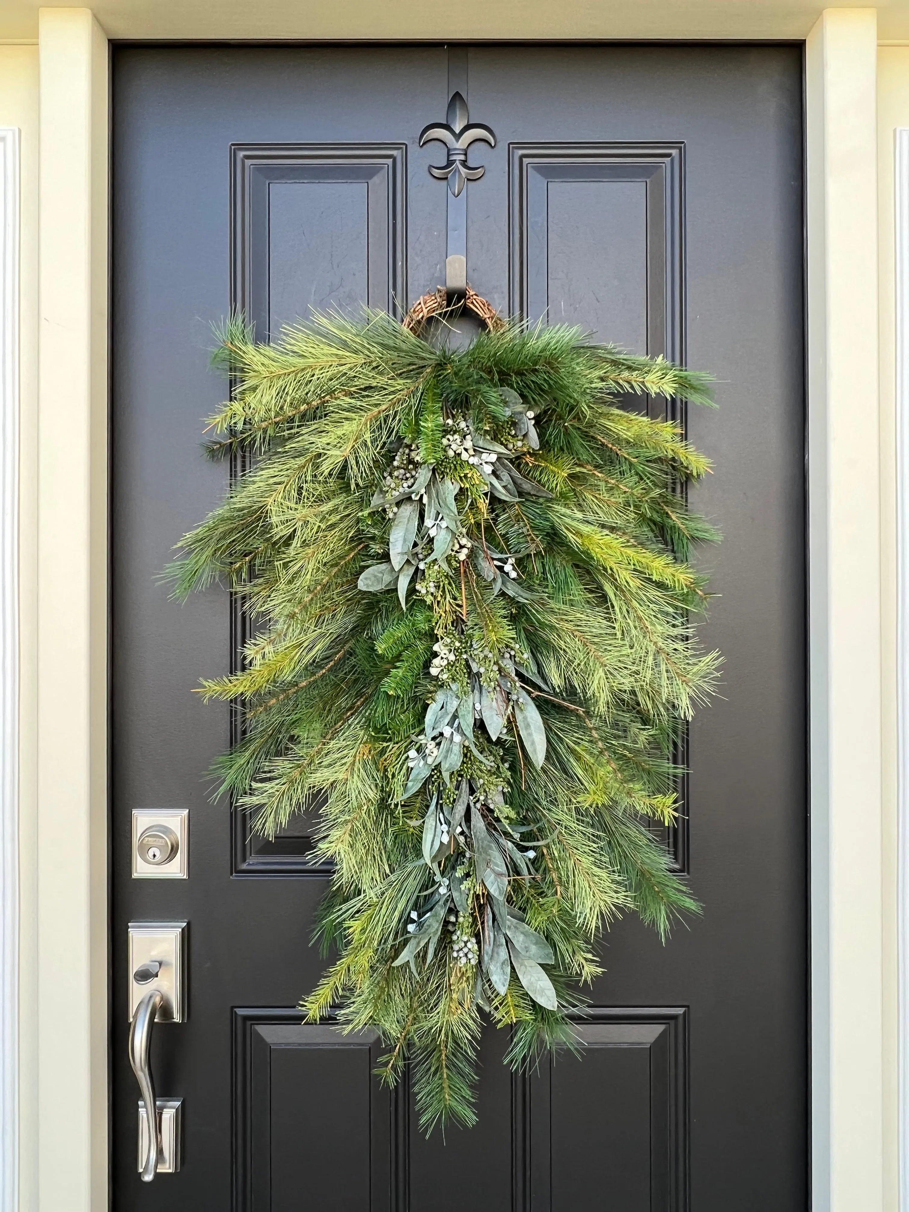 Realistic Christmas Pine Teardrop Wreath