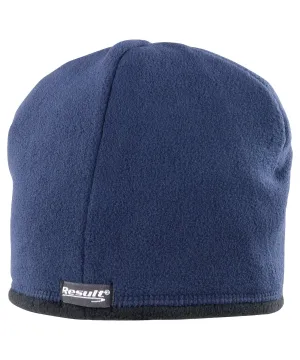 Reversible microfleece bob hat | Navy/Black