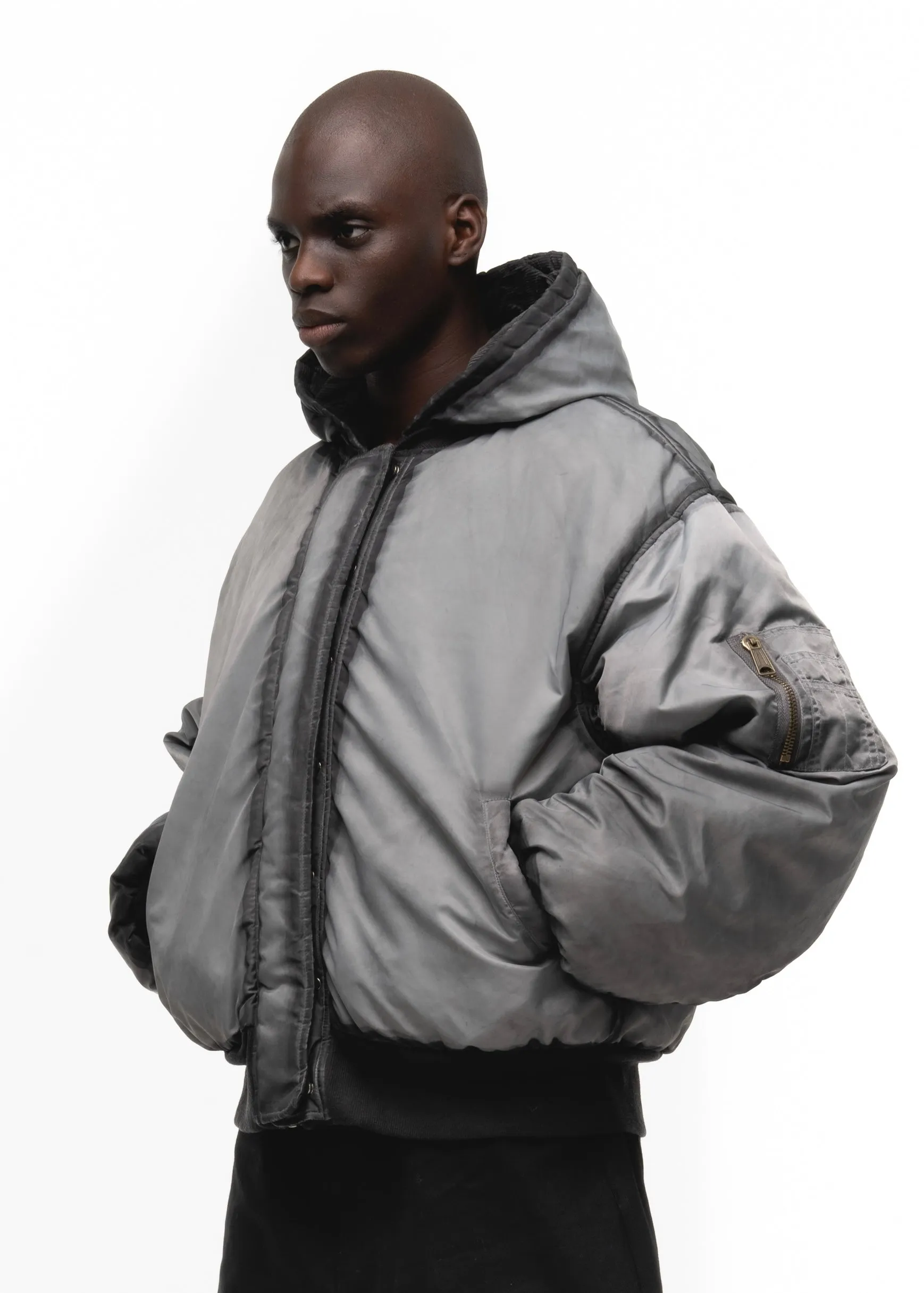 REVERSIBLE ONYX BOMBER JACKET GREY