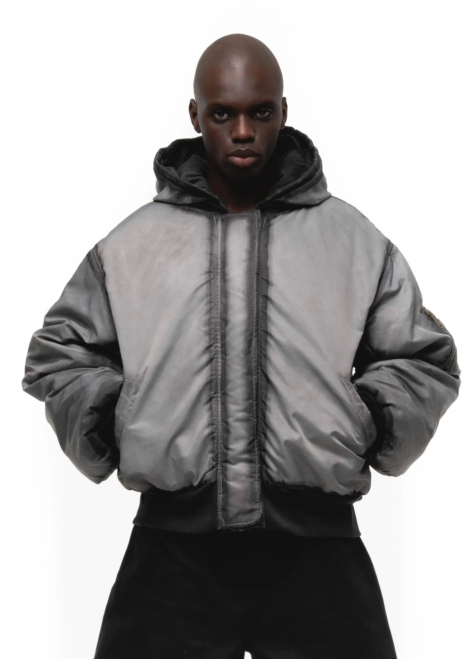 REVERSIBLE ONYX BOMBER JACKET GREY