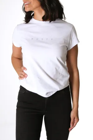 Rusty Essentials Classic Slim Tee White