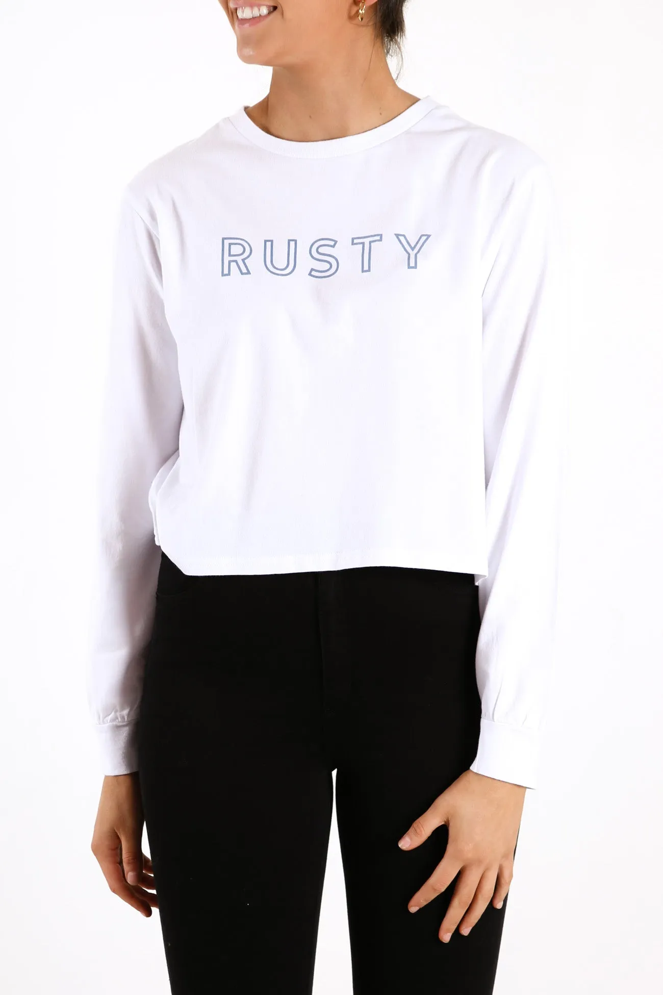 Rusty Must Essentials Long Sleeve White