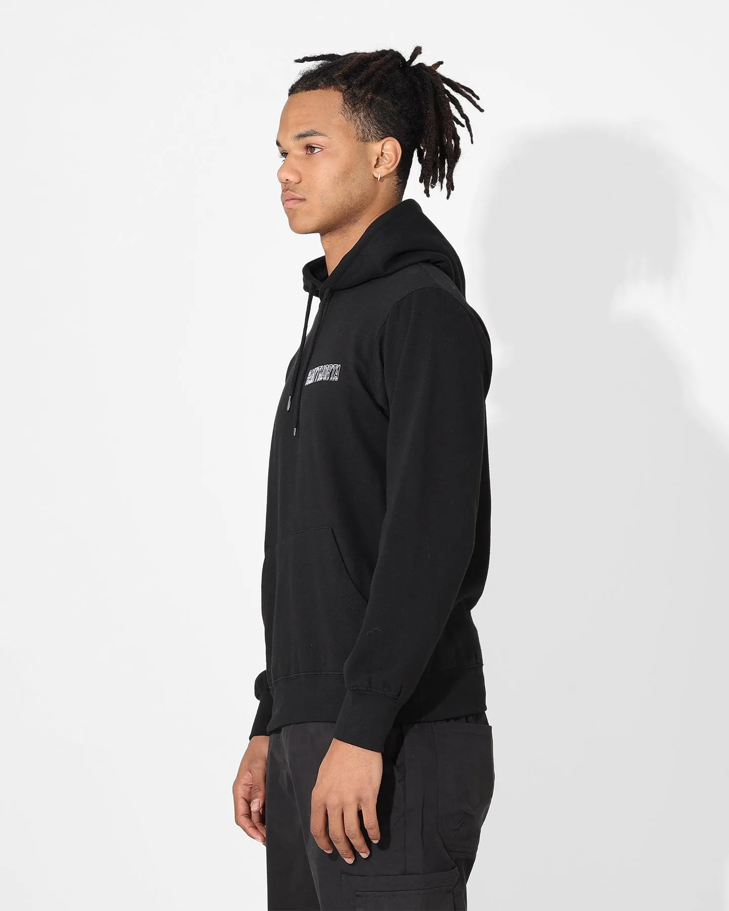 Saint Morta College Drip Hoodie Black