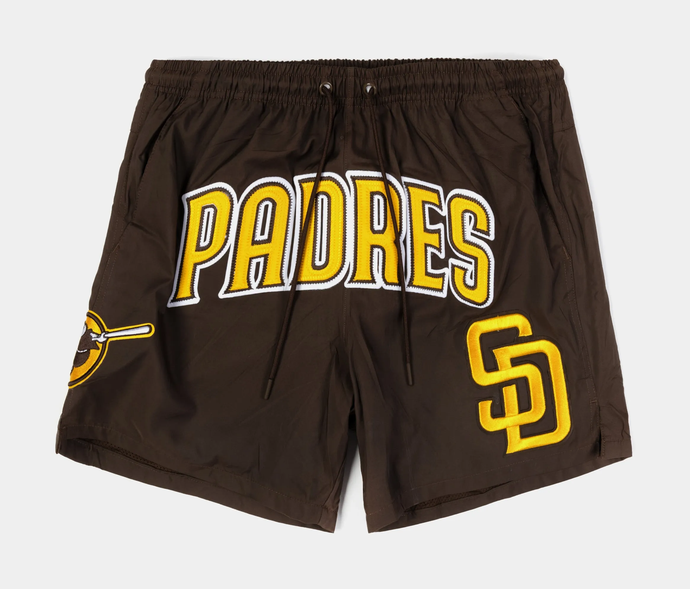 San Diego Padres Classic Woven Mens Shorts (Brown/Yellow)