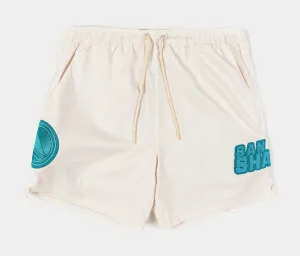 San Jose Sharks Triple Tonal Woven Mens Shorts (Neutral/Teal)