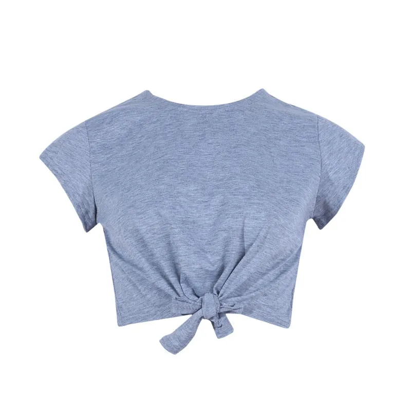 sealbeer A&A Essentials Knotted Tie Front Crop Top