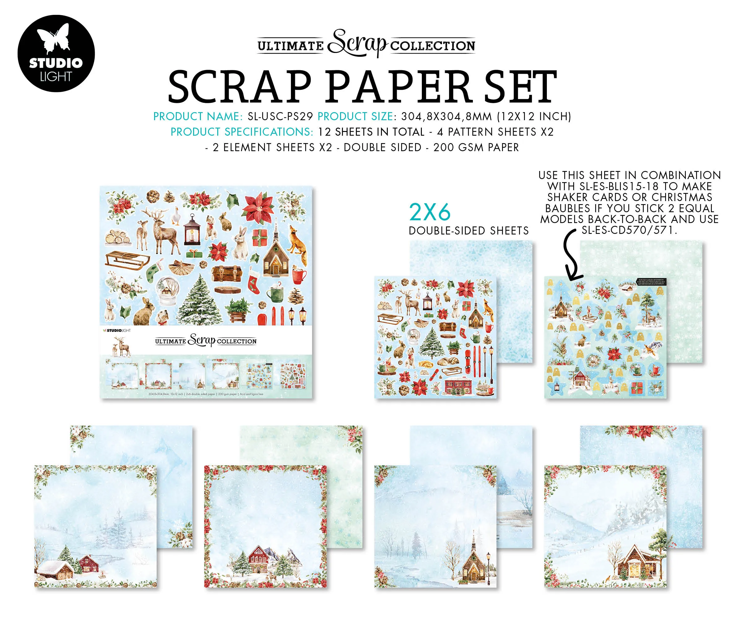 SL Paper Set Christmas Ultimate Scrap Collection 304.8x304.8x3mm 12 SH nr.29