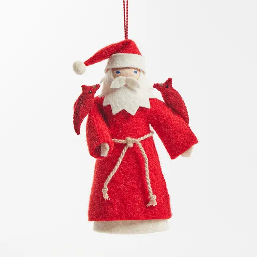 Snowy Garden Father Christmas Ornament - Light