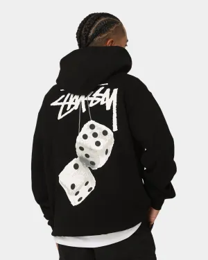 Stussy Fuzzy Dice 50/50 Hoodie Black