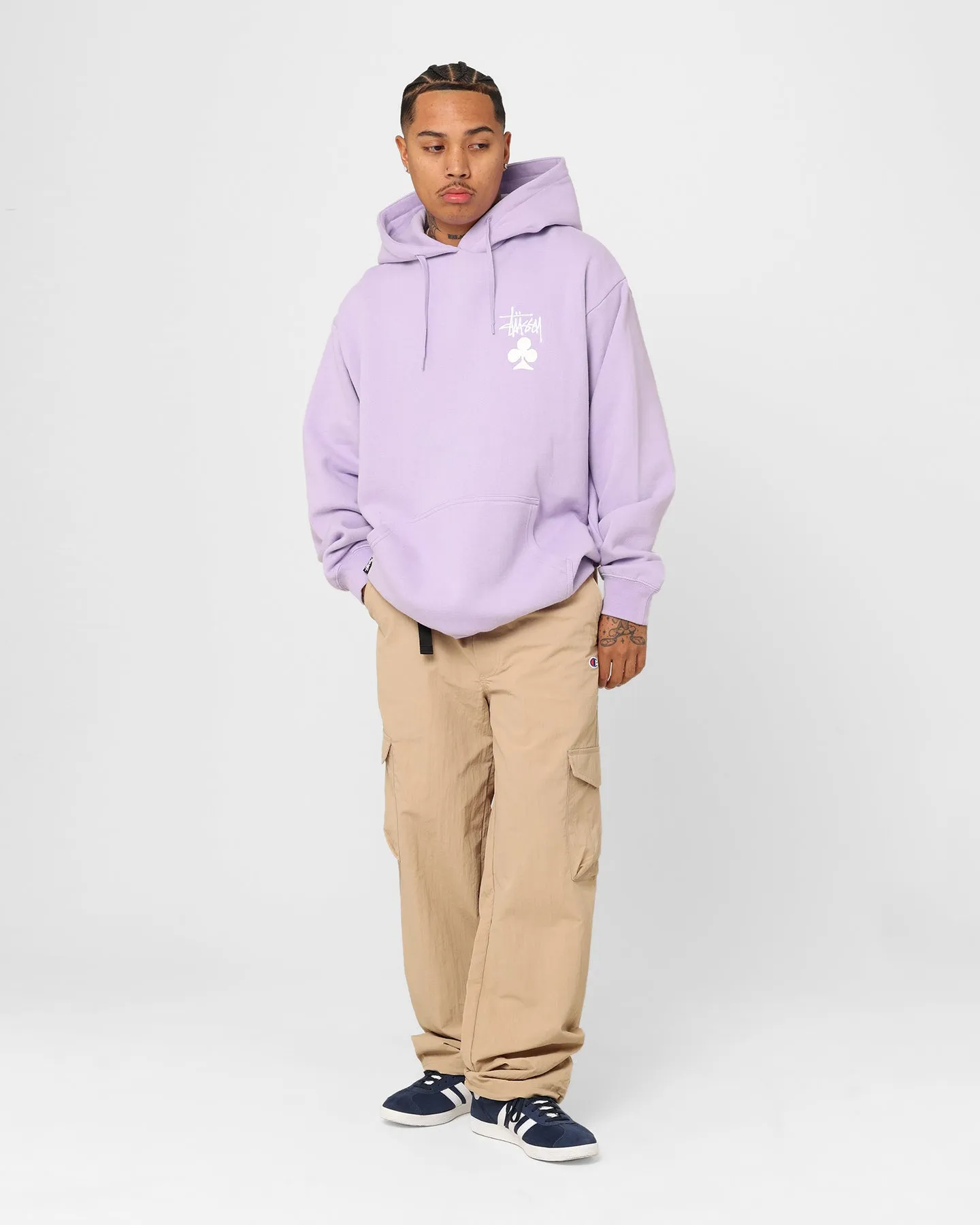 Stussy House Of Cards Hoodie Lilac