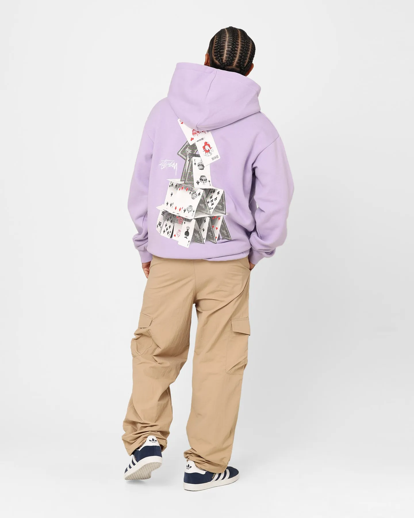 Stussy House Of Cards Hoodie Lilac