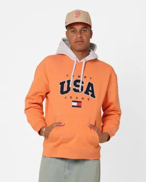 Tommy Jeans Relaxed Modern Sport USA Hoodie Citrus Orange