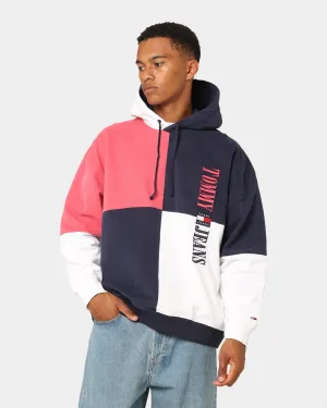 Tommy Jeans TJM Skater Archive Block Hoodie Twilight Navy