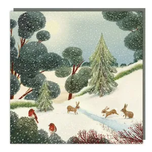 Tracks Publishing Christmas Forest Sparkle Christmas Cards - Pack of 5