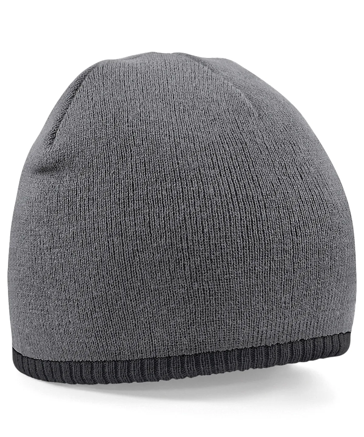 Two-tone pull-on beanie | Graphite Grey/Black