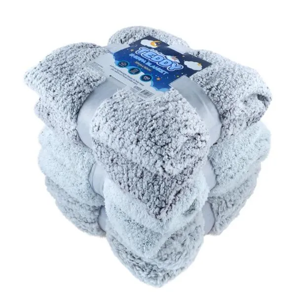 Two Tone Teddy Sherpa Blanket - 127cm x 152cm